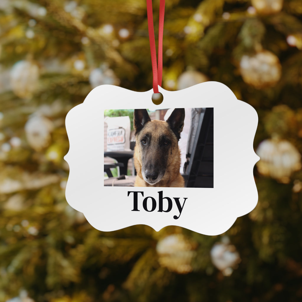 Adorno navideño personalizado con la foto de tu mascota