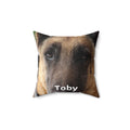 Cojín negro personalizado con la foto de tu mascota