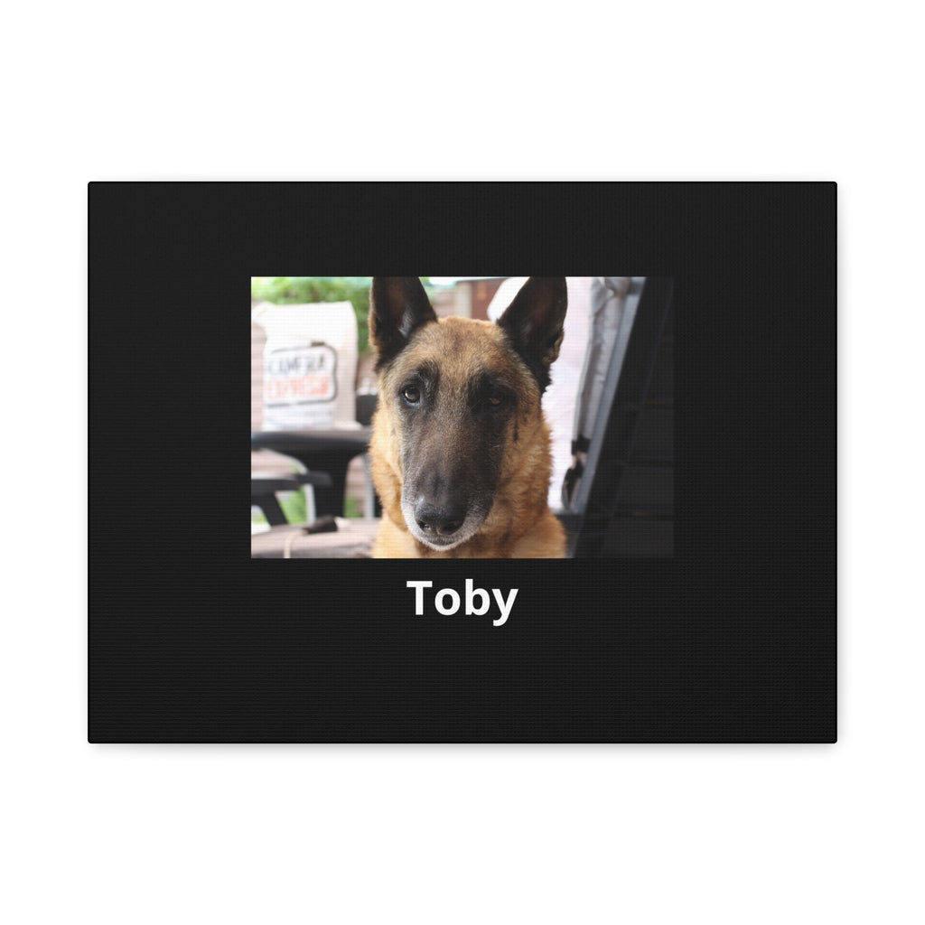 Lienzo negro personalizado con la foto de tu mascota
