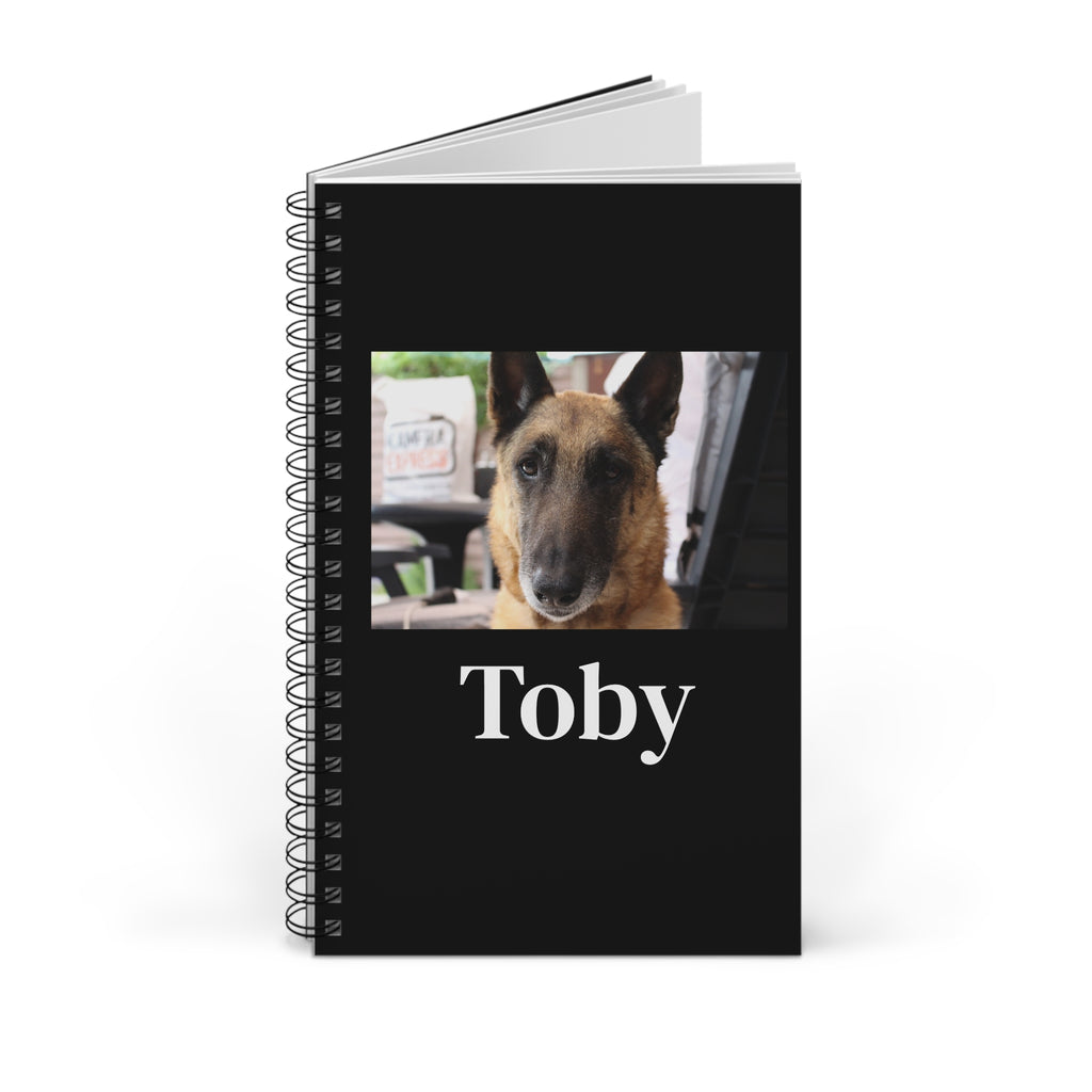 Libreta negra personalizada con la foto de tu mascota