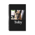 Libreta negra personalizada con la foto de tu mascota