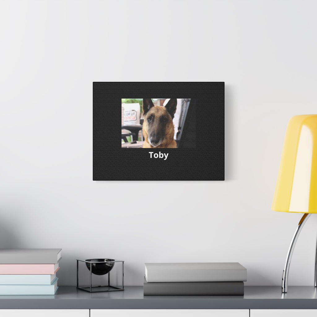 Lienzo negro personalizado con la foto de tu mascota