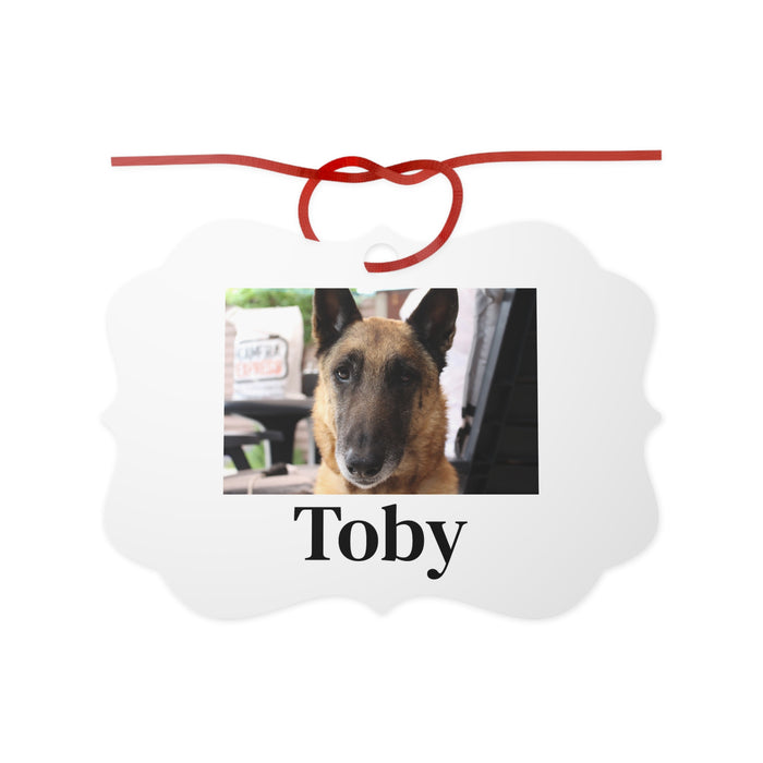 Adorno navideño personalizado con la foto de tu mascota