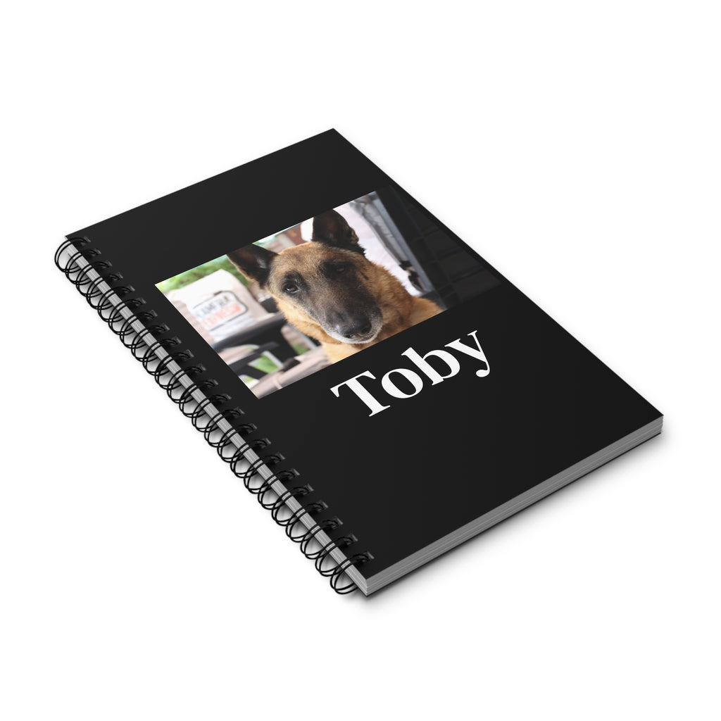 Libreta negra personalizada con la foto de tu mascota